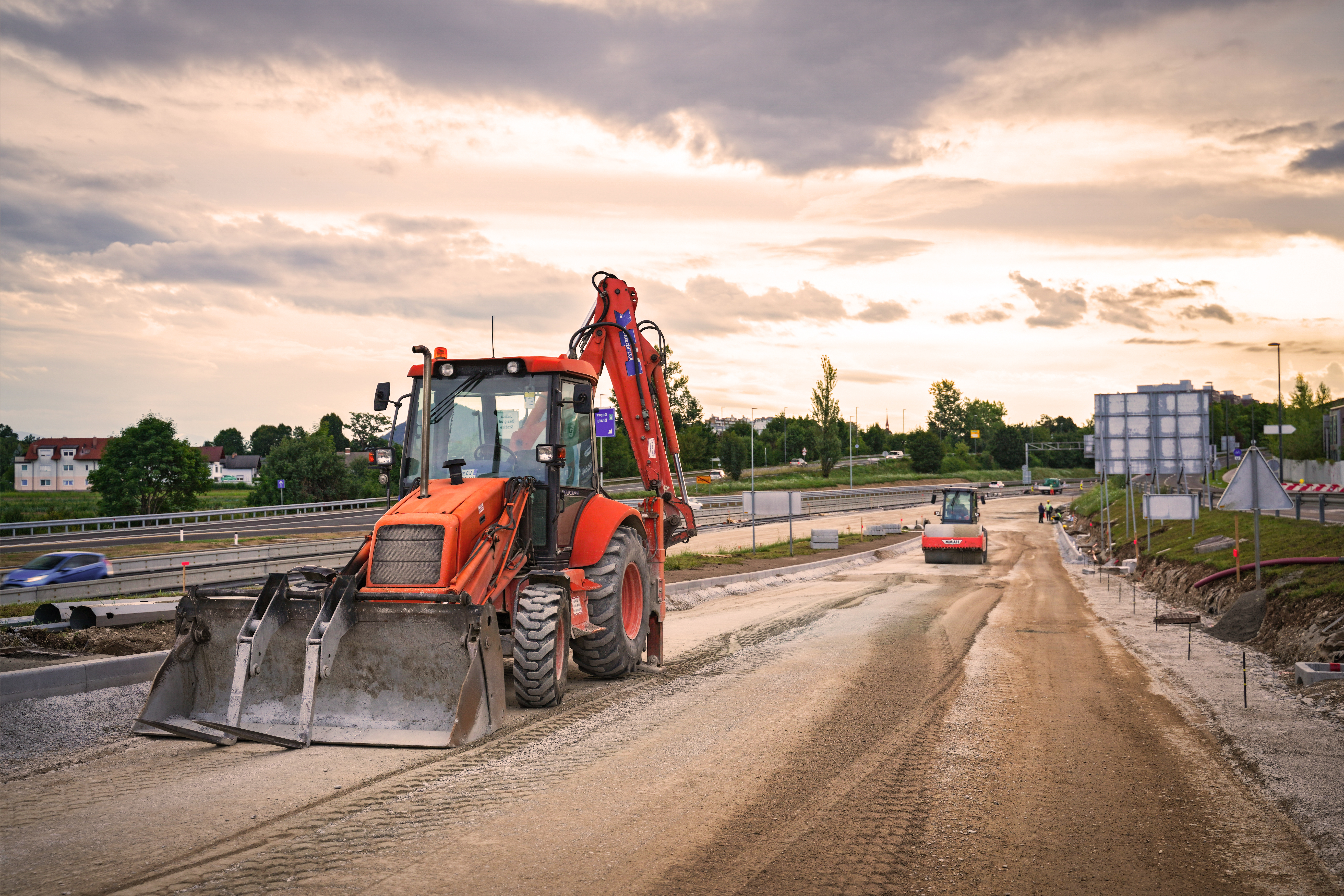 Constructing a new road surface
