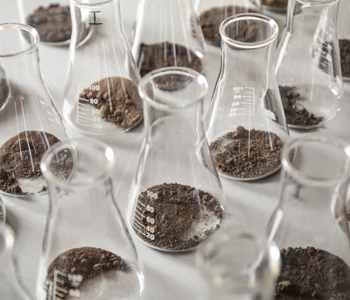 Soil testing in the lab