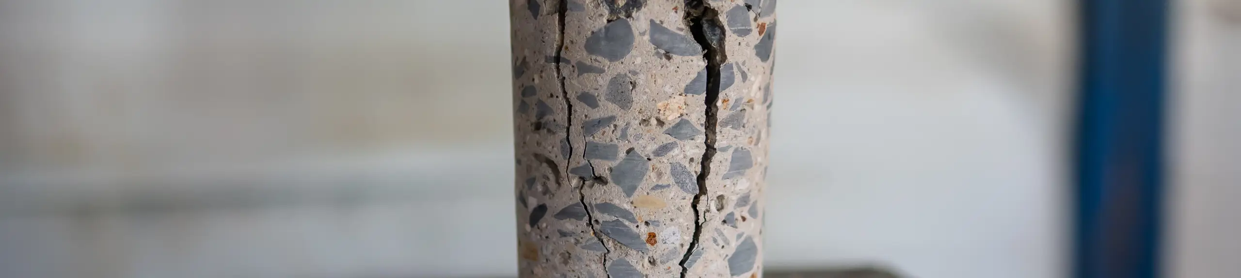 Testing the strength of a concrete sample Testing the strength of a concrete sample