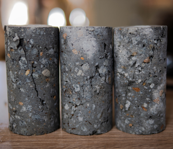 Testing concrete samples Testing concrete samples