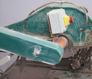 Machine cutting through rock Machine cutting through rock