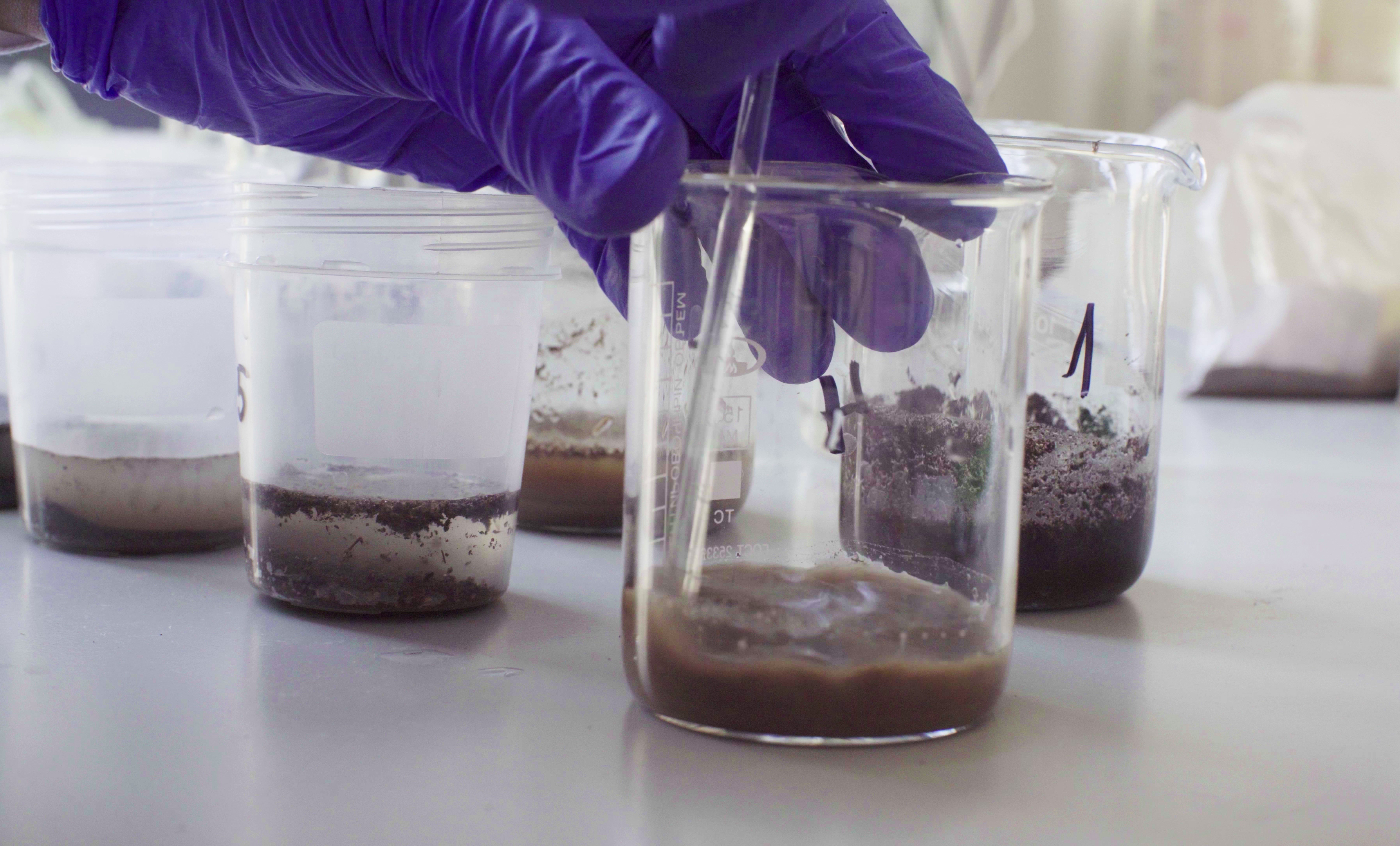 Testing of soil materials in our lab